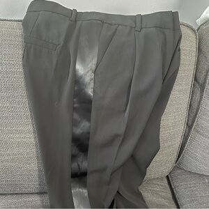 H&M Black Trousers with Satin Detail Down Both Sides, Size 4 EUC Very Stylish